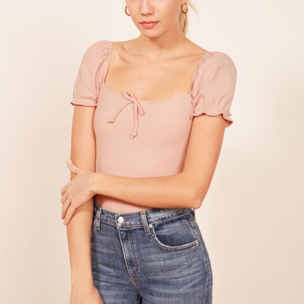 reformation lydia top in blush